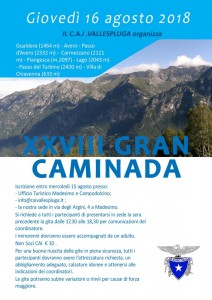 XXVIII Gran Caminada 16 agosto 2018