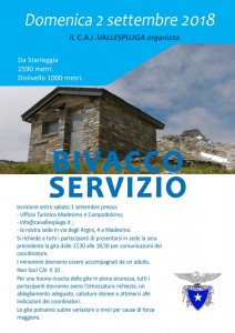 bivacco servizio 2 settembre 2018