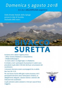 bivacco suretta 5 agosto 2018