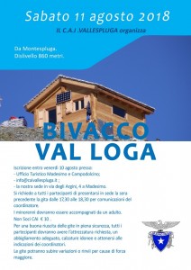 bivacco val loga 11 agosto 2018